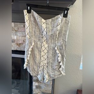 Strapless White Romper